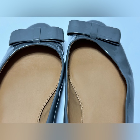 J.Crew Women's Double-Bow Flats Size 8.5 Grey Patent Polyurethane style#… - Picture 7 of 15